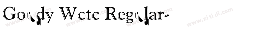 Goudy Wctc Regular字体转换